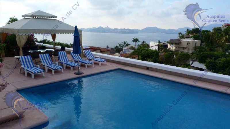 RENTA DE CASA EN ACAPULCO, LAS BRISAS, CON ALBERCA PRIVADA, CASA SAN MIGUEL